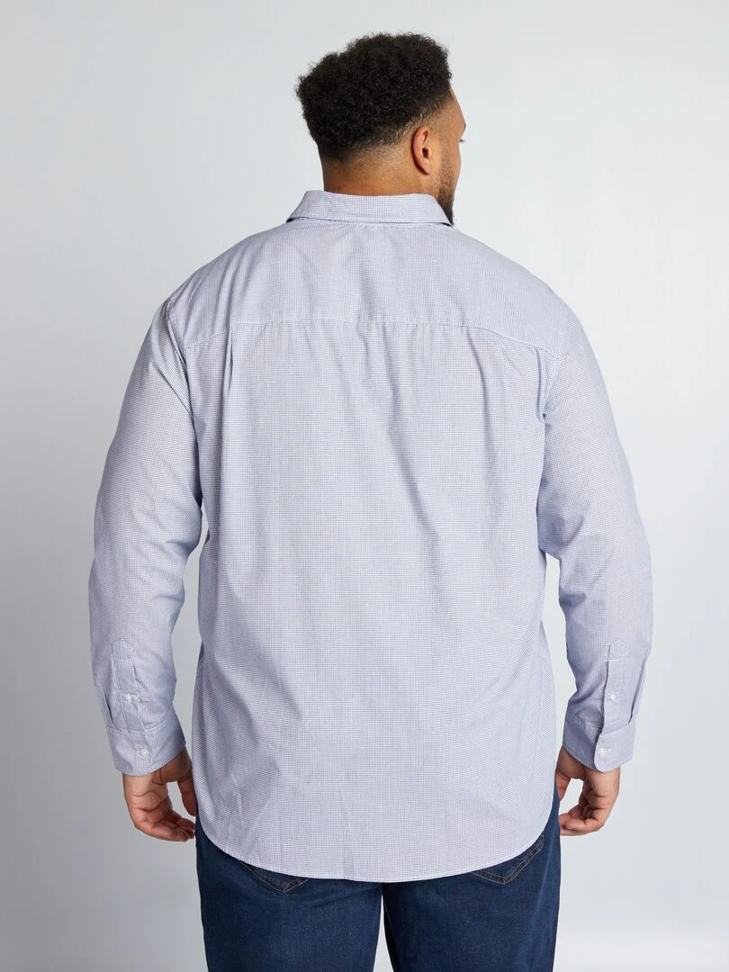 Chemise motif vichy   Bleu