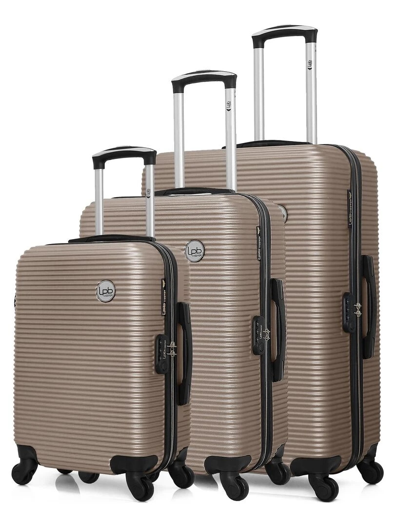LPB Set de 3 ABS MUNICH 4 Roues Beige