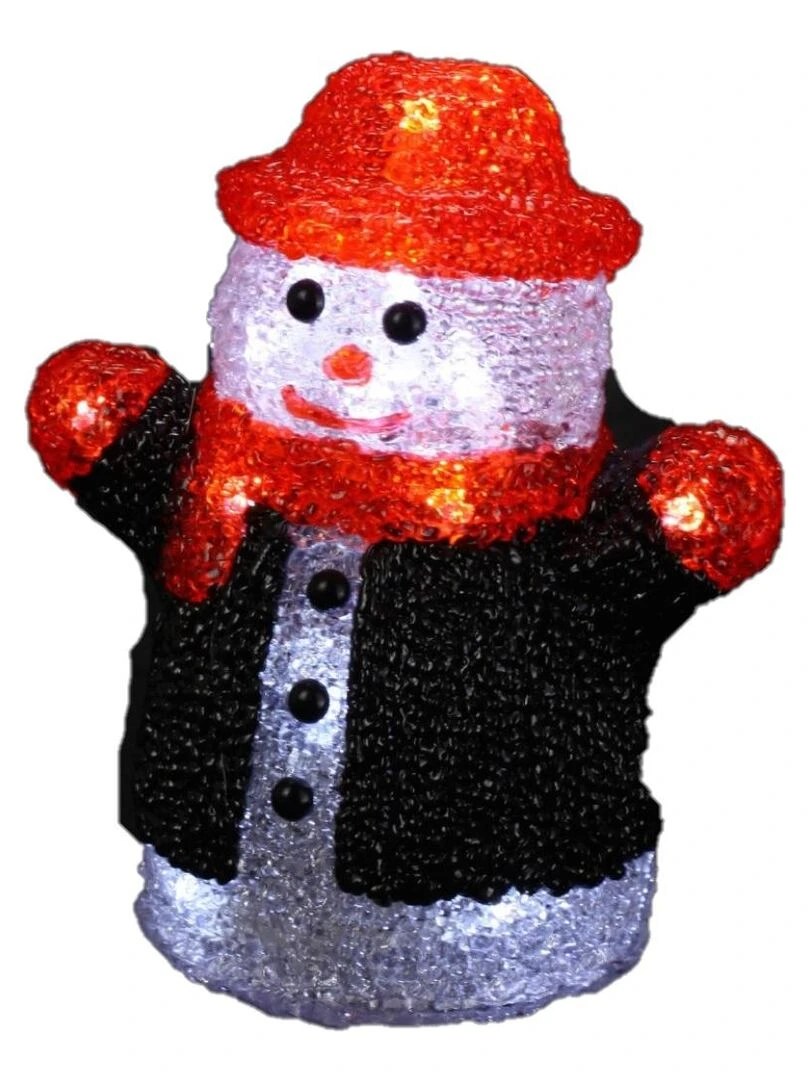 Bonhomme de neige à LED Noir