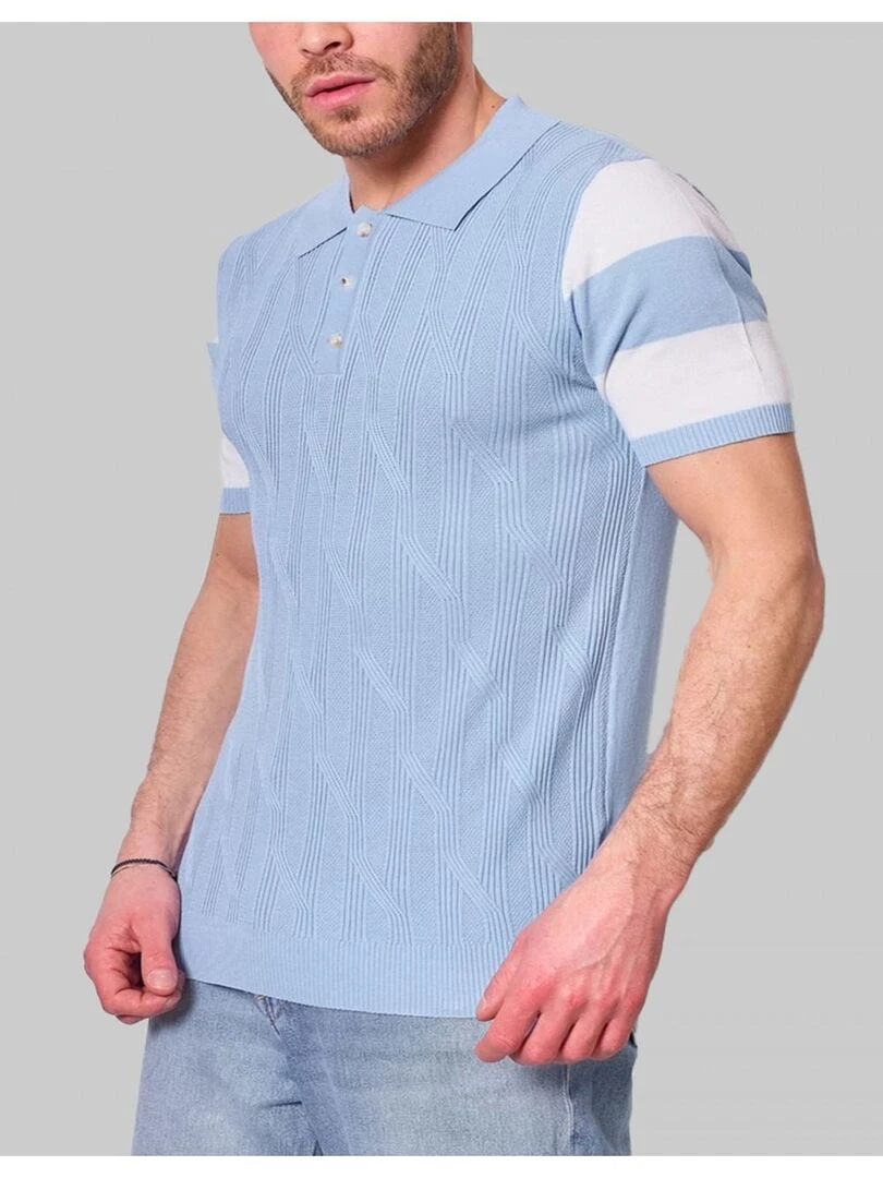 Polo manches courtes Kebello Bleu ciel