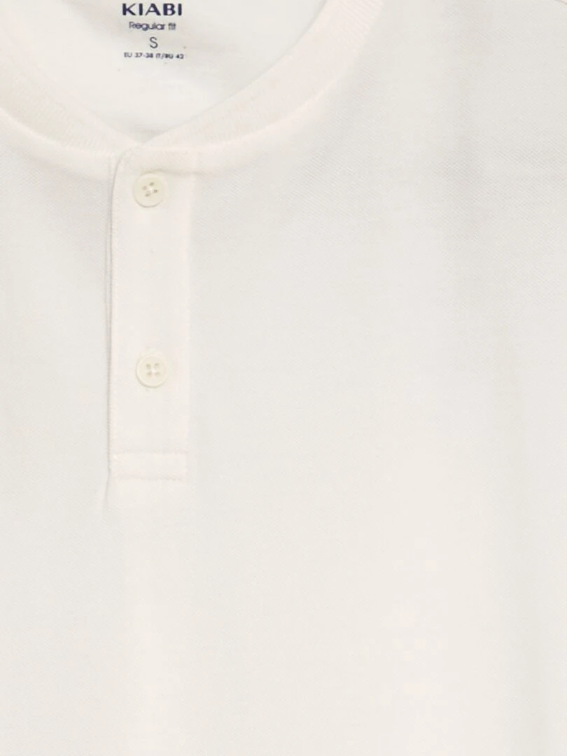 Polo en piqué de coton uni blanc