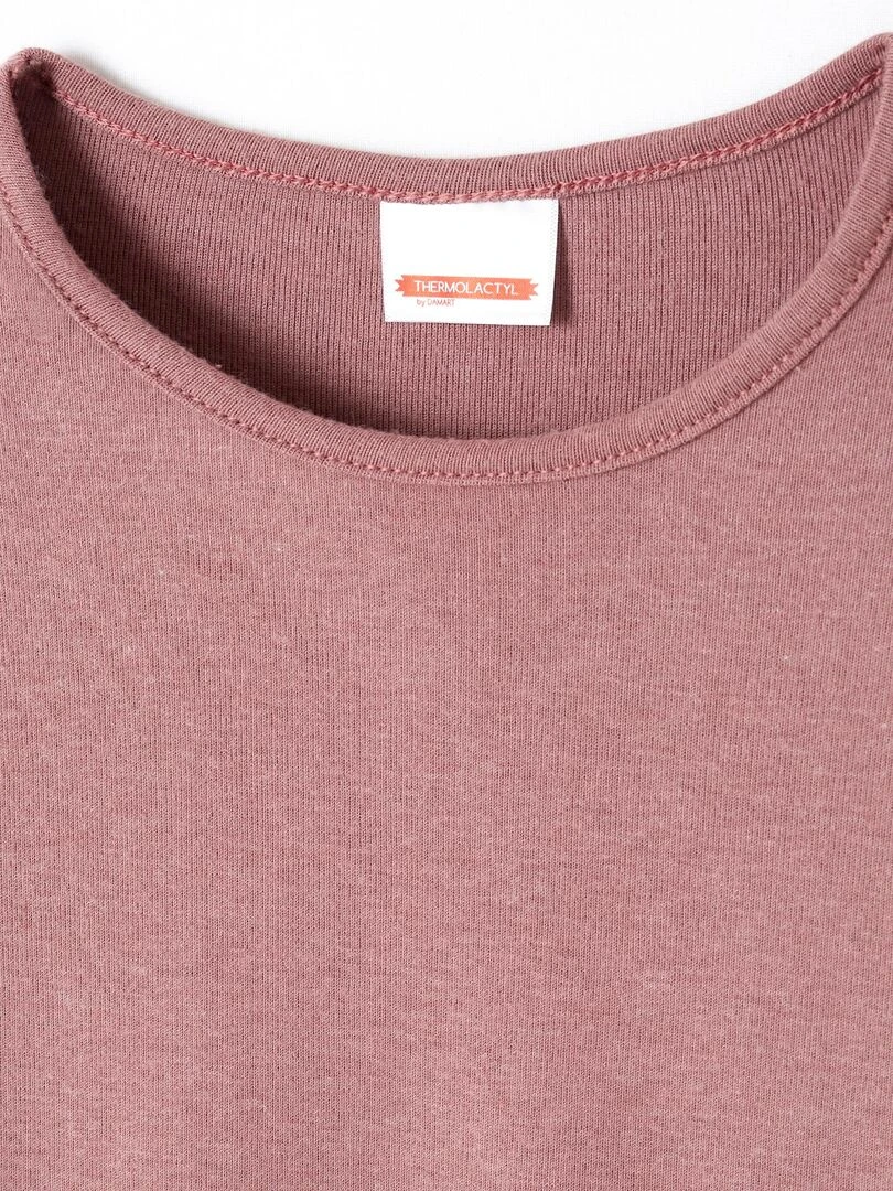 T shirt manches longues mixte Thermolactyl Sensitive Damart Mauve