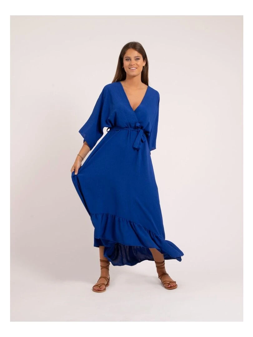 Robe longue IOANNA Bleu roi