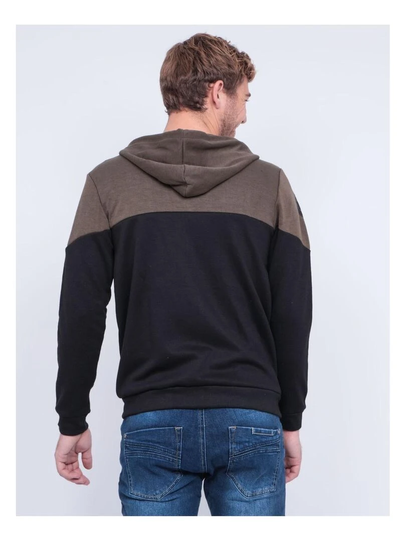 Sweat zippé capuche WICKER Kaki