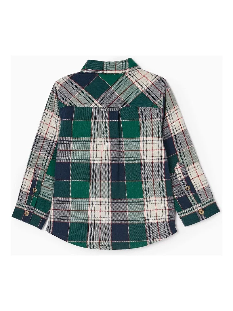 Chemise en coton à carreaux pour bébé garçon 'You&Me' manches longues NOËL Vert