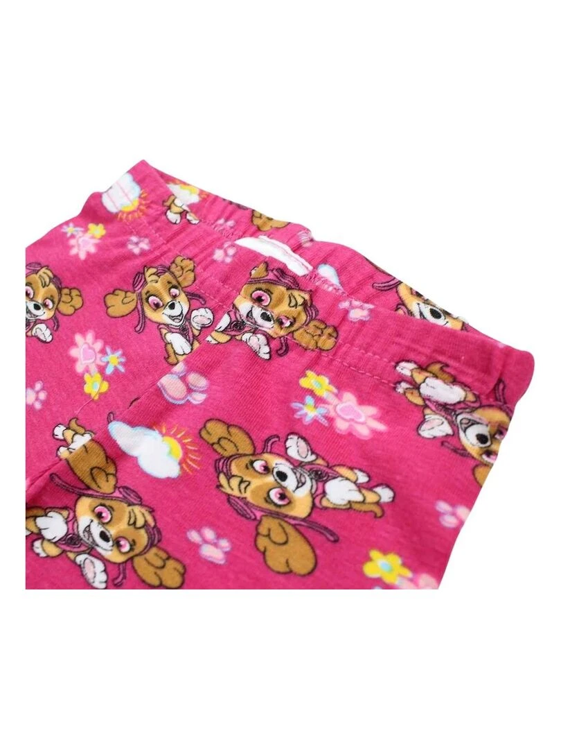 Paw Patrol   Ensemble ​​T shirt legging bébé fille Imprimé La Pat' Patrouille   Rose fushia