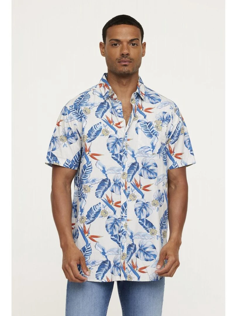 Lee Cooper Chemise manches courtes coton comfort DARIZO Bleu gris