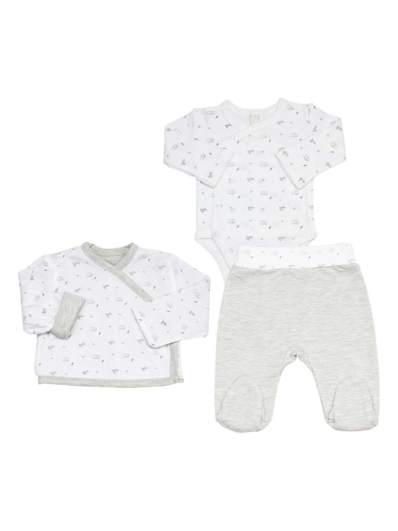 kit naissance 3 pièces Gris