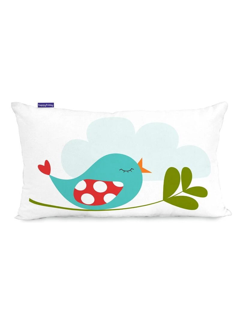 Housse de coussin Little birds "Happyfriday" Blanc