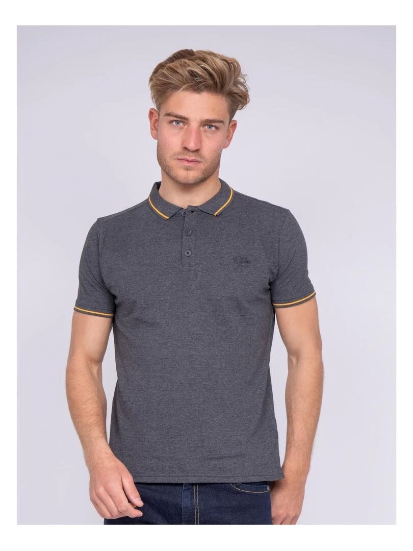 Polo pur coton POPULAR Gris foncé