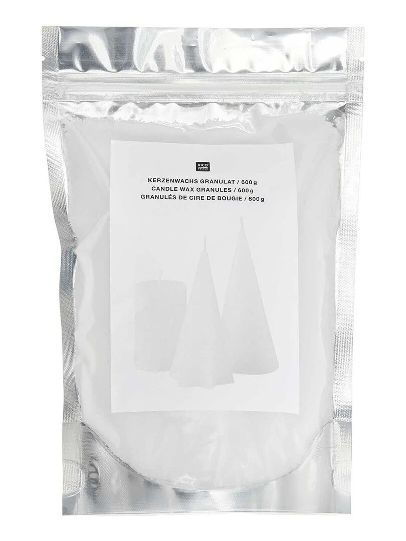 Cire pour bougie granulés 600 g Blanc