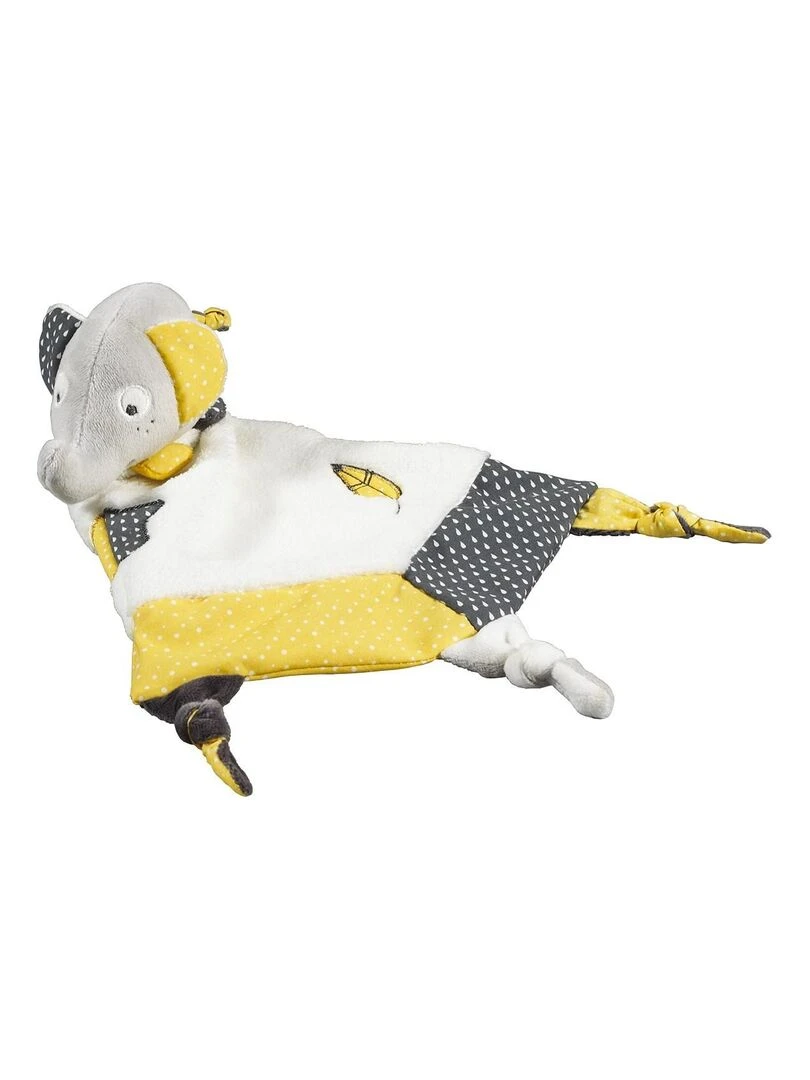 Doudou mouchoir Eléphant en velours gris SAUTHON Gris