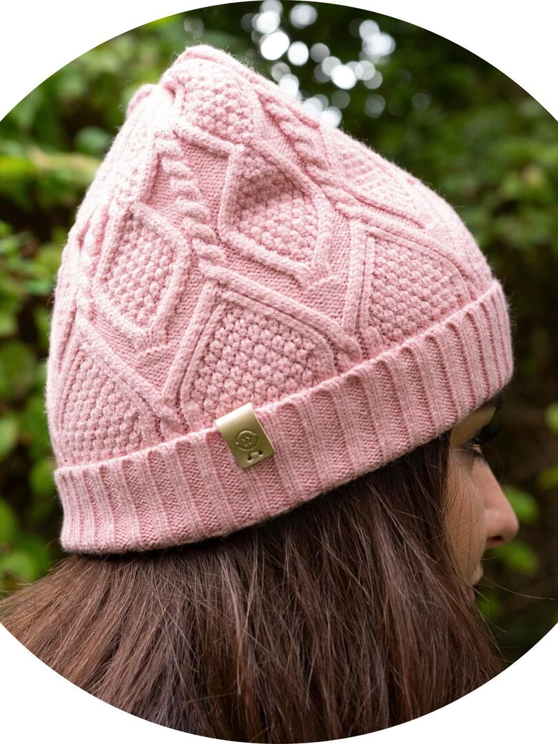 Bonnet Femme Maille Soft Touch Rose   Rose