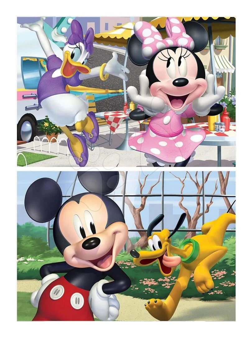 Puzzles en bois 2 x 25 pièces : Mickey et ses amis N/A