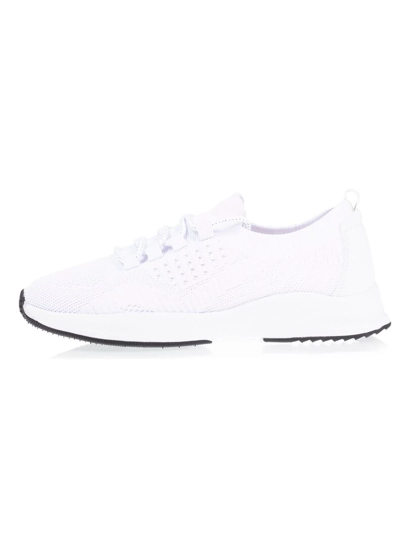 Baskets Confort Femme slip on à lacets Blanc   Blanc
