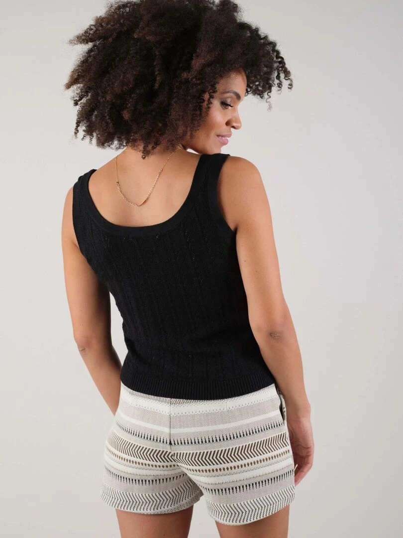 Débardeur en maille pour femme 'Deeluxe'   Noir