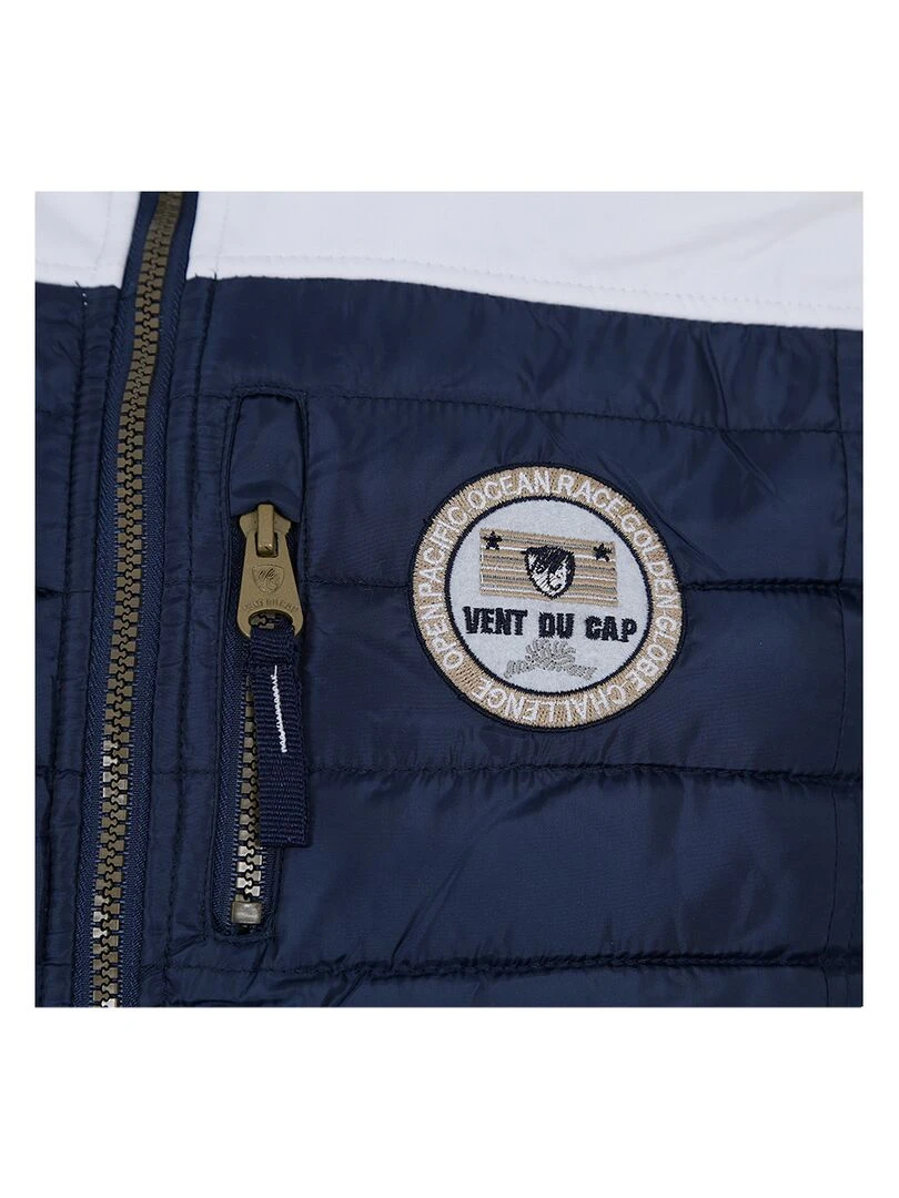 Blouson softshell homme CANDREI   VENT DU CAP   Noir Bleu marine Blanc