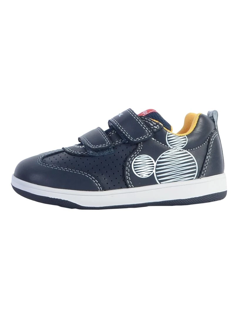 Basket Cuir EnfantGarçons Geox New Flick Bleu