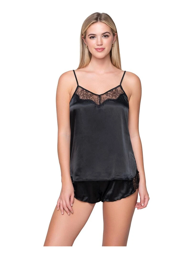 Short Bas pyjama Prestige Satin   Noir