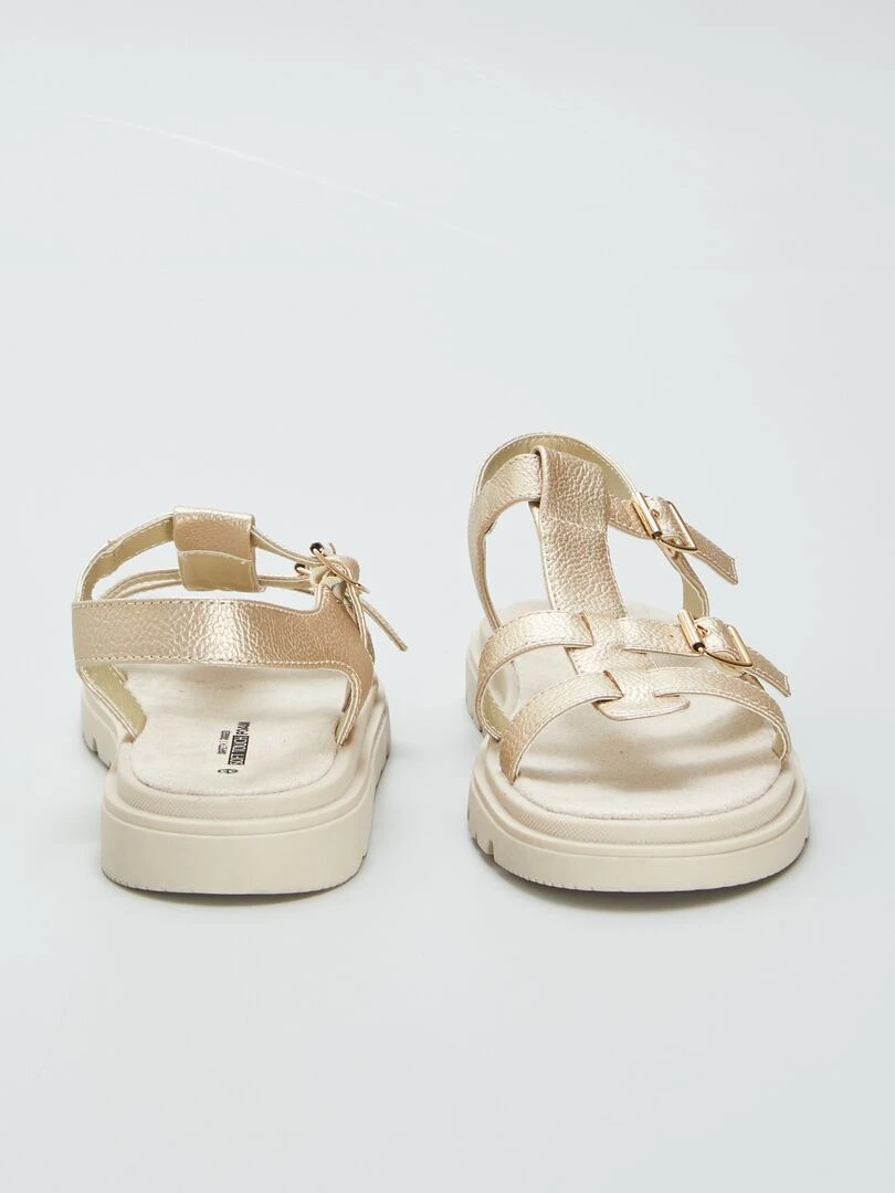 Sandales en simili doré   Doré