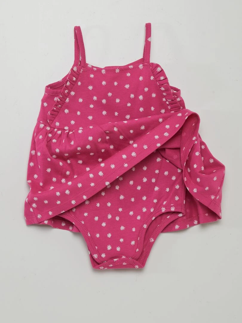 Robe body à motif Violet