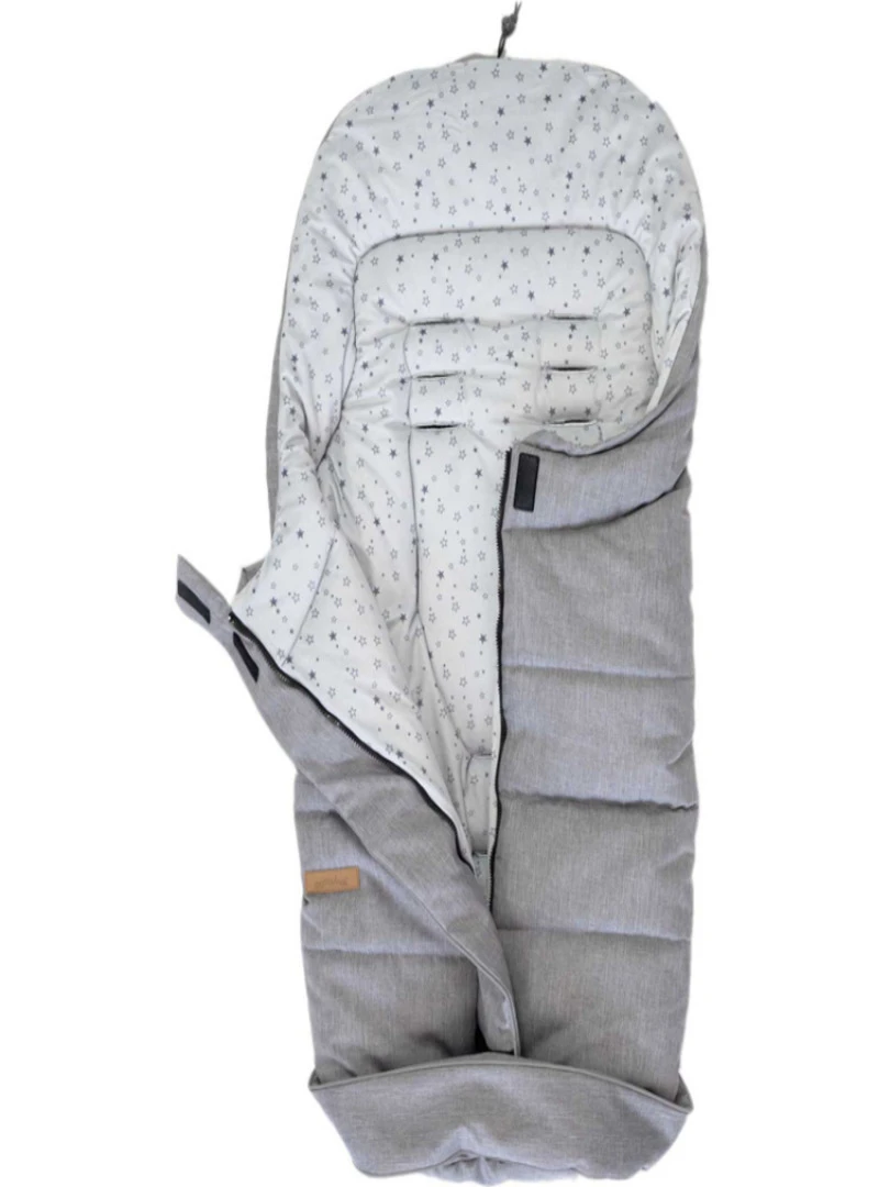 Chancelière Passe Sangle Poussette Étoile Grise (100 Cm)   Gris
