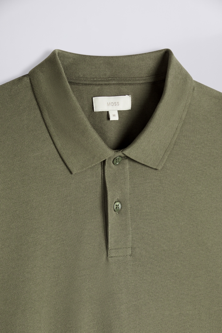Green Piqué Polo Shirt   Buy Online at Moss