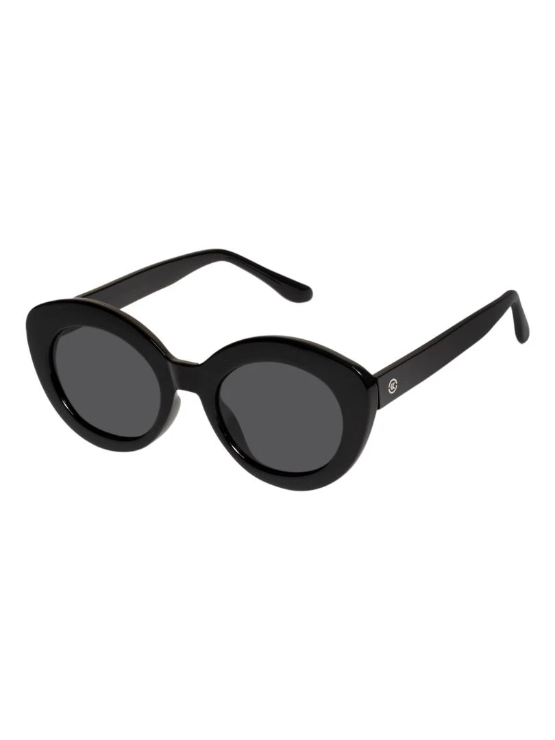 Lunettes de soleil recyclées Femme Ovales Noir Noir