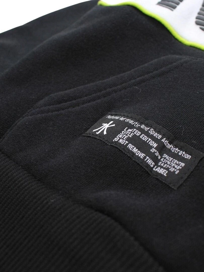 Nasa   Sweat garçon imprimé logo   Noir