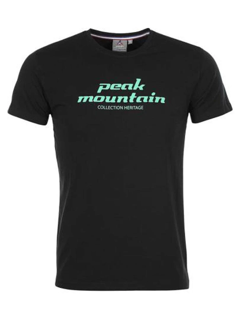 T shirt manches courtes homme COSMO PEAK MOUNTAIN Noir Noir