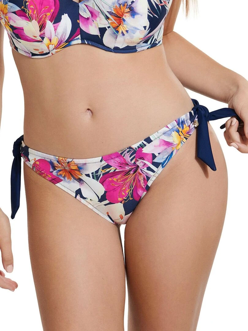 Bas maillot slip de bain à nouettes amovibles Tunis Bleu
