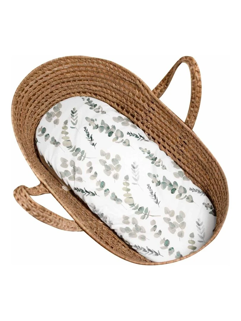 Drap housse couffin ovale Eucalyptus Multicolore