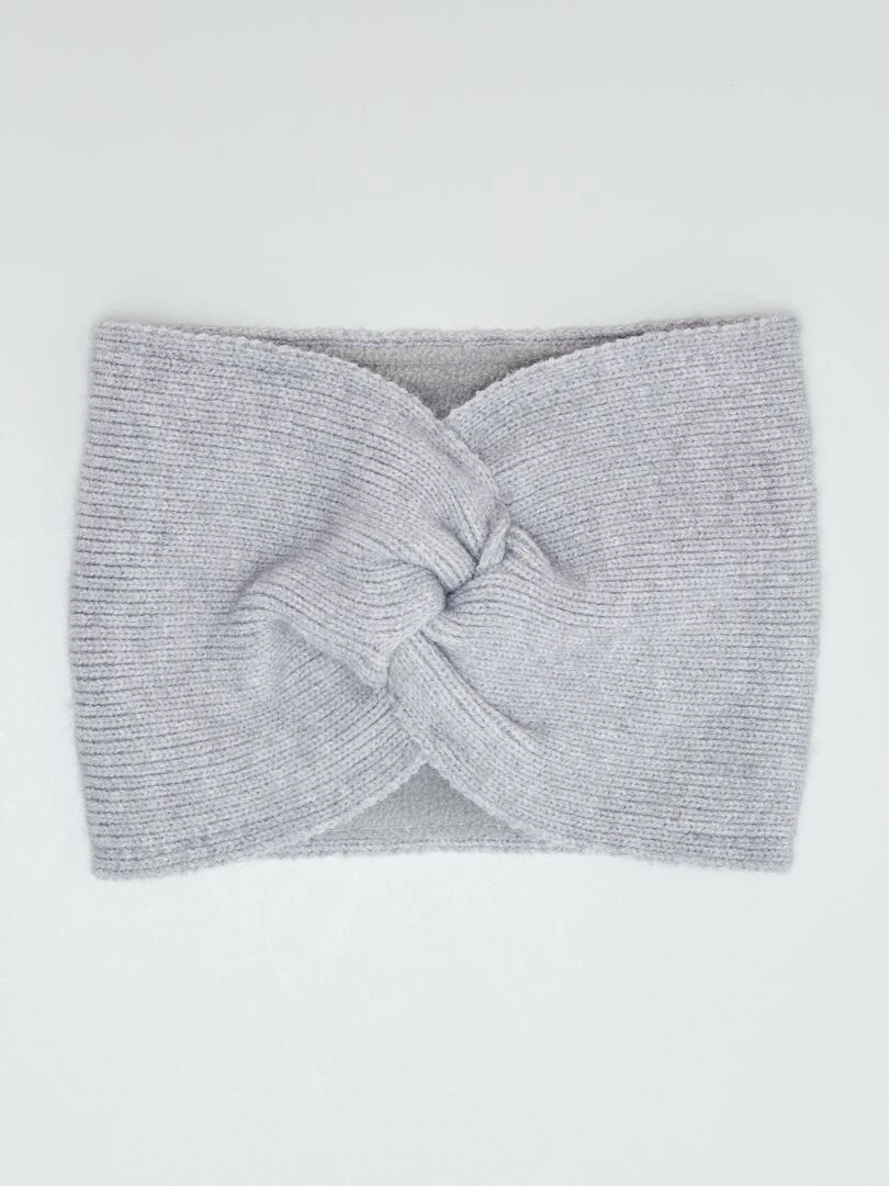 Snood en maille torsadée Gris