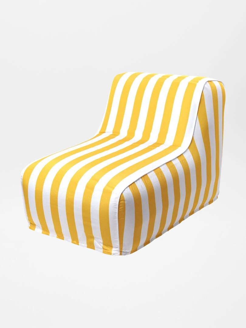 Fauteuil gonflable à rayures Jaune