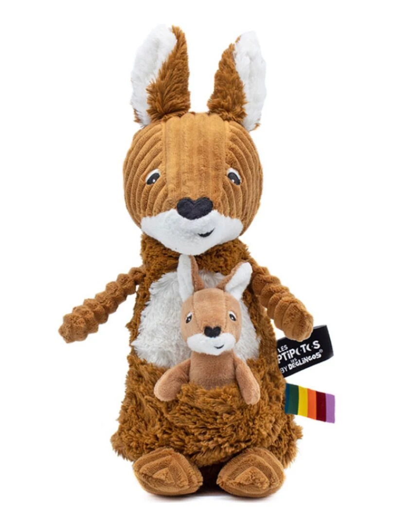 Peluche Les Ptipotos Kangourou cassonade (33 cm)   Marron