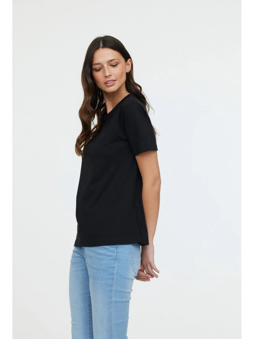 Lee Cooper   T Shirt manches courtes coton regular ADINA   Noir