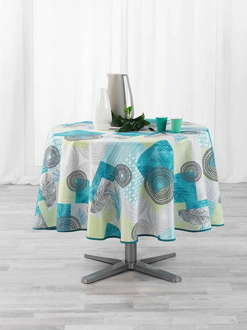 Nappe ronde Peachy Bleu