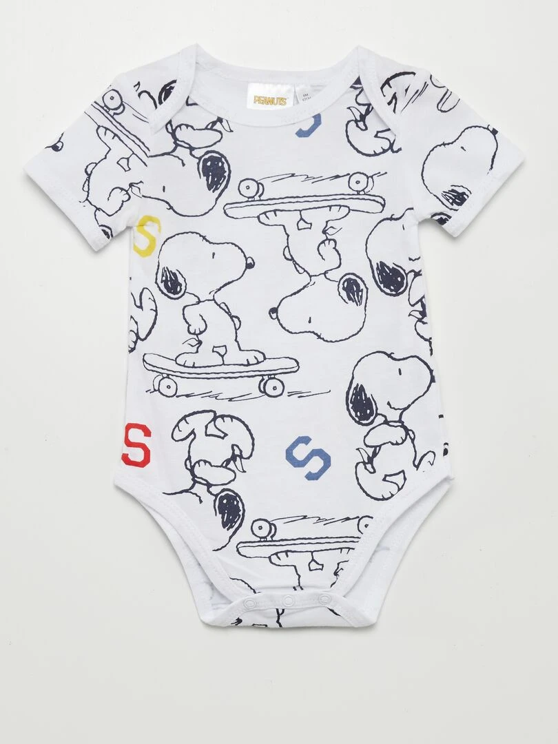 Lot de 2 bodies 'Snoopy'   Gris