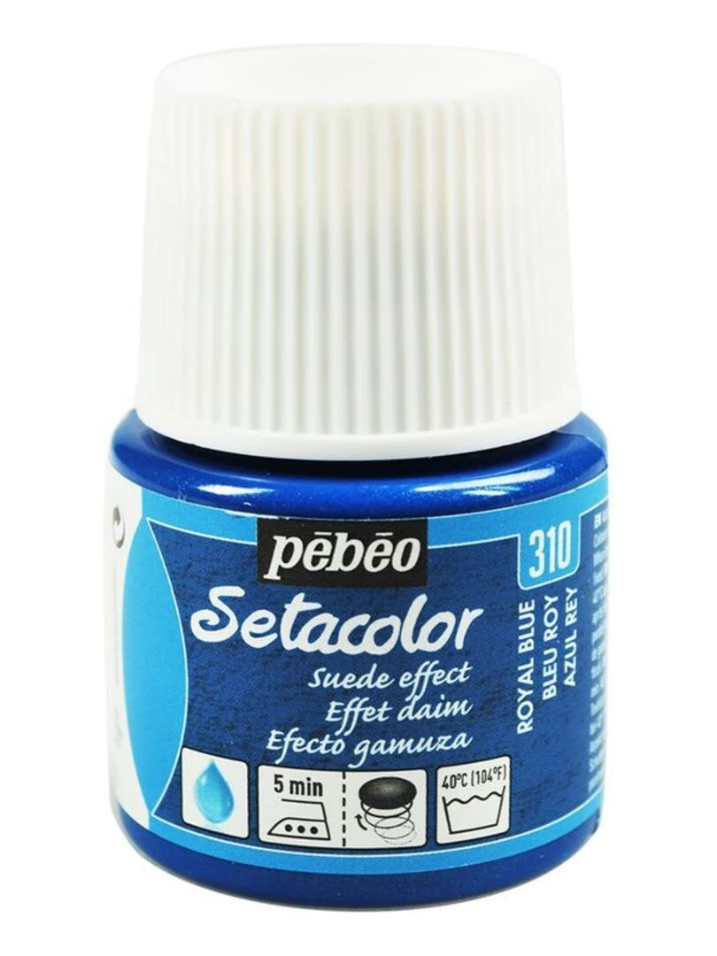 Peinture textile Setacolor opaque effet daim Bleu roi 45 ml N/A