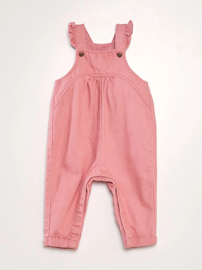 Salopette en jean rose
