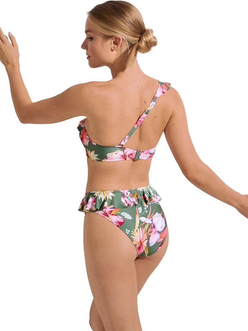 Bas maillot slip de bain échancré taille haute Rimini   Vert