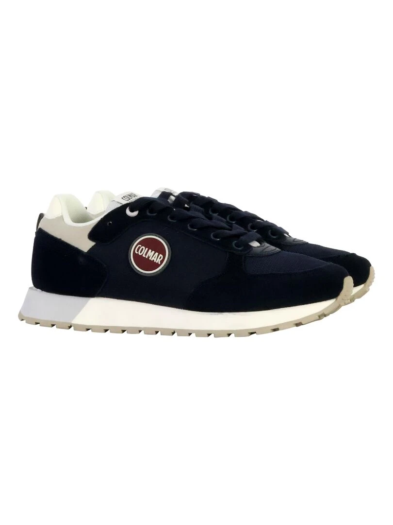 Basket Cuir Colmar Travis Authentic   Bleu