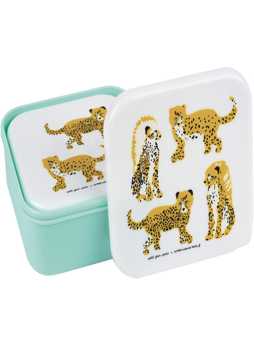 Lot De 3 Boîtes À Goûter Le Petit Lucas Du Tertre Le Jaguar Marron