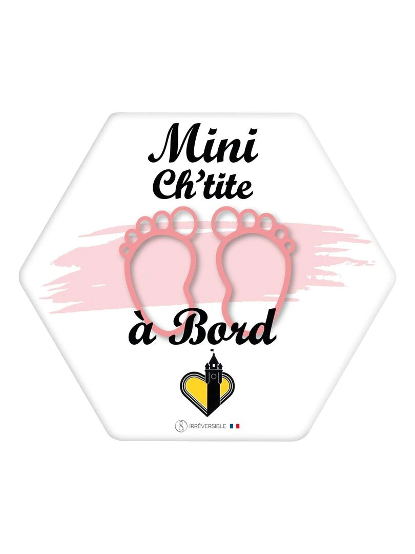 Adhésif bébé à bord Ch'tit(e) Rose