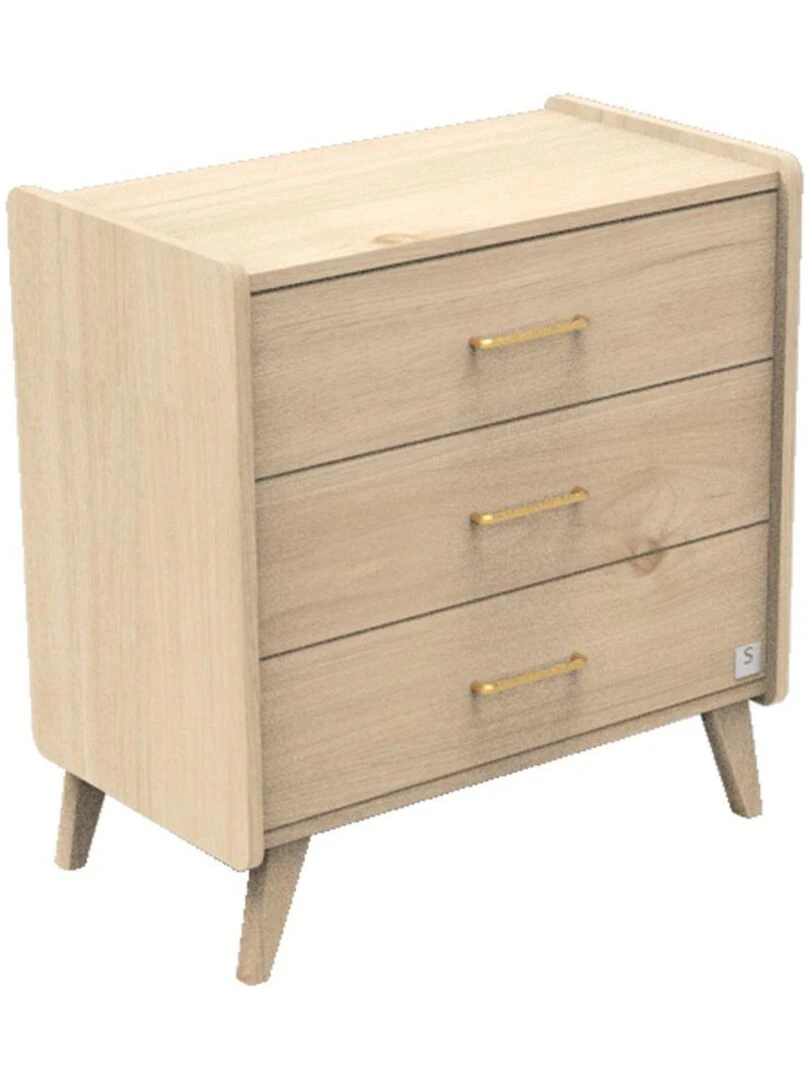Commode 3 tiroirs Arty SAUTHON Marron