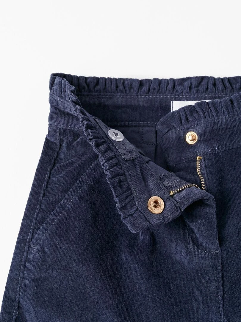 Shorts en velours côtelé pour fille   LITERATURE CLUB   Bleu foncé