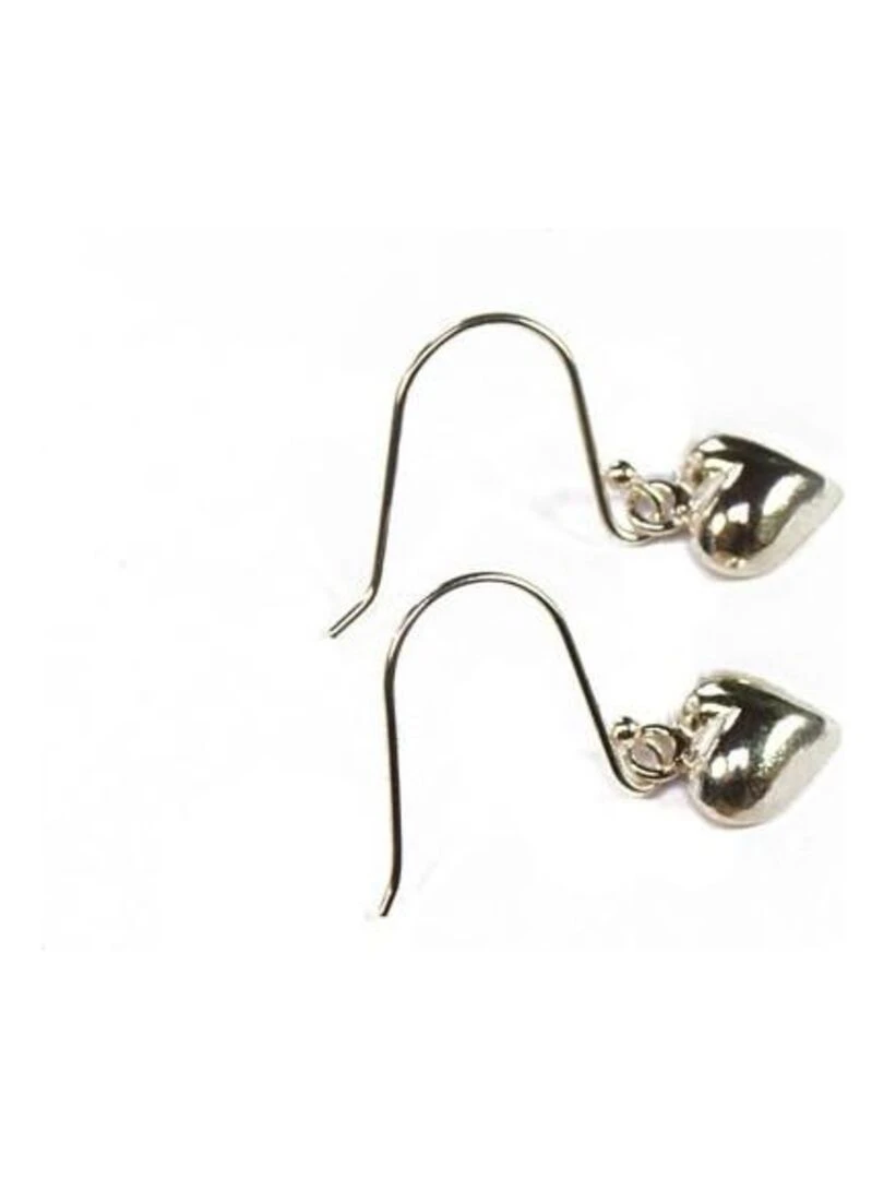 Dormeuses petits coeurs en argent Bijoucolor Argent