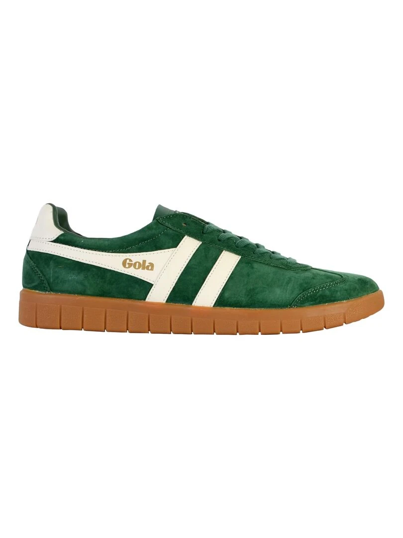 Basket Cuir Gola Hurricane Suede Vert