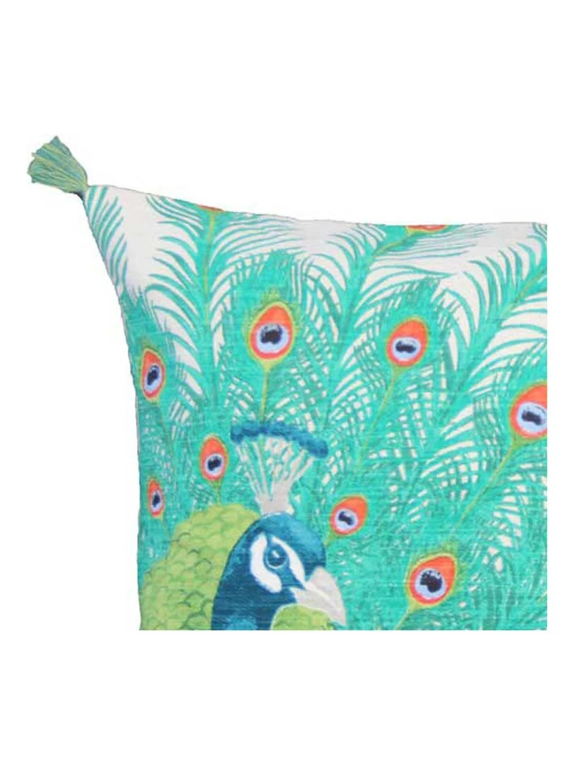 Coussin déhoussable Peacock Ecru
