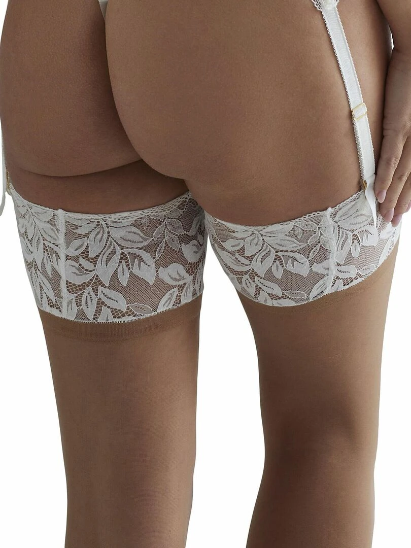 Bas autofixants Filipa Mariage Beige